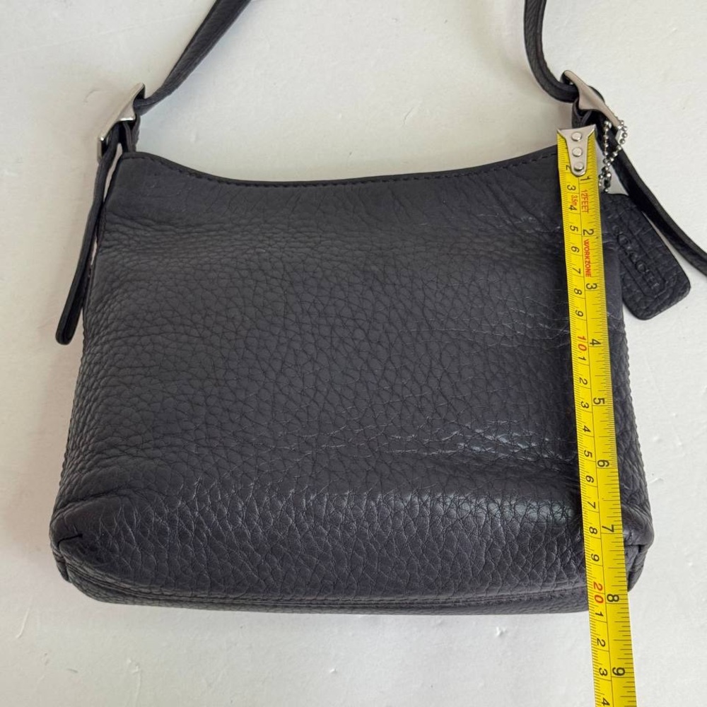 Coach Hudson Vintage Dark Brown Pebbled Leather Crossbody Bag - Picture 4 of 14